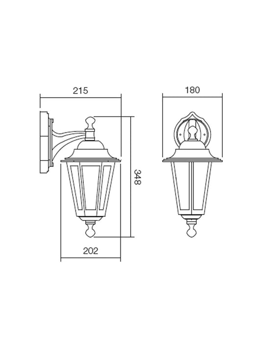 Aplica exterior Londra, 1 x E27, cupru, clasic