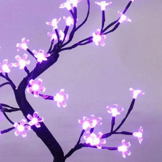 Decoratiune copac cu 48 LED-uri violet