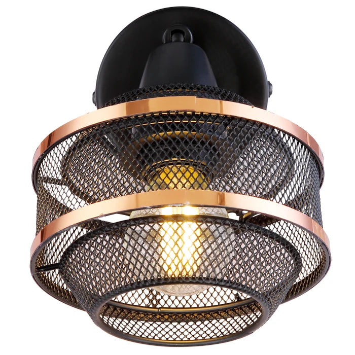 Aplica Bellona, 1 x E14, negru + auriu, modern