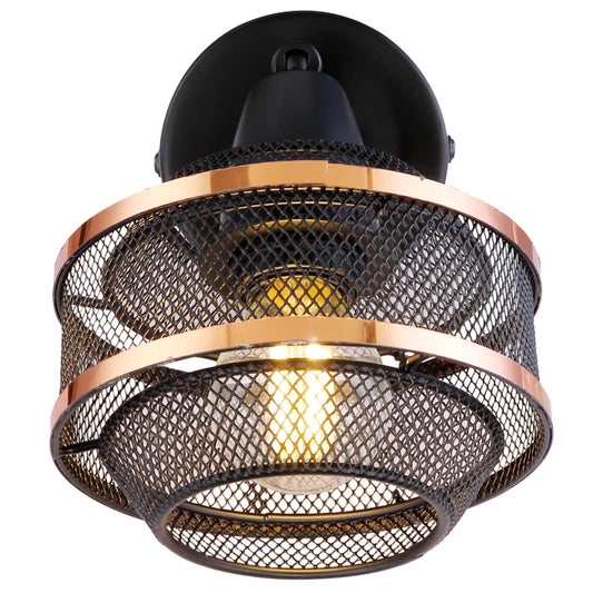 Aplica Bellona, 1 x E14, negru + auriu, modern