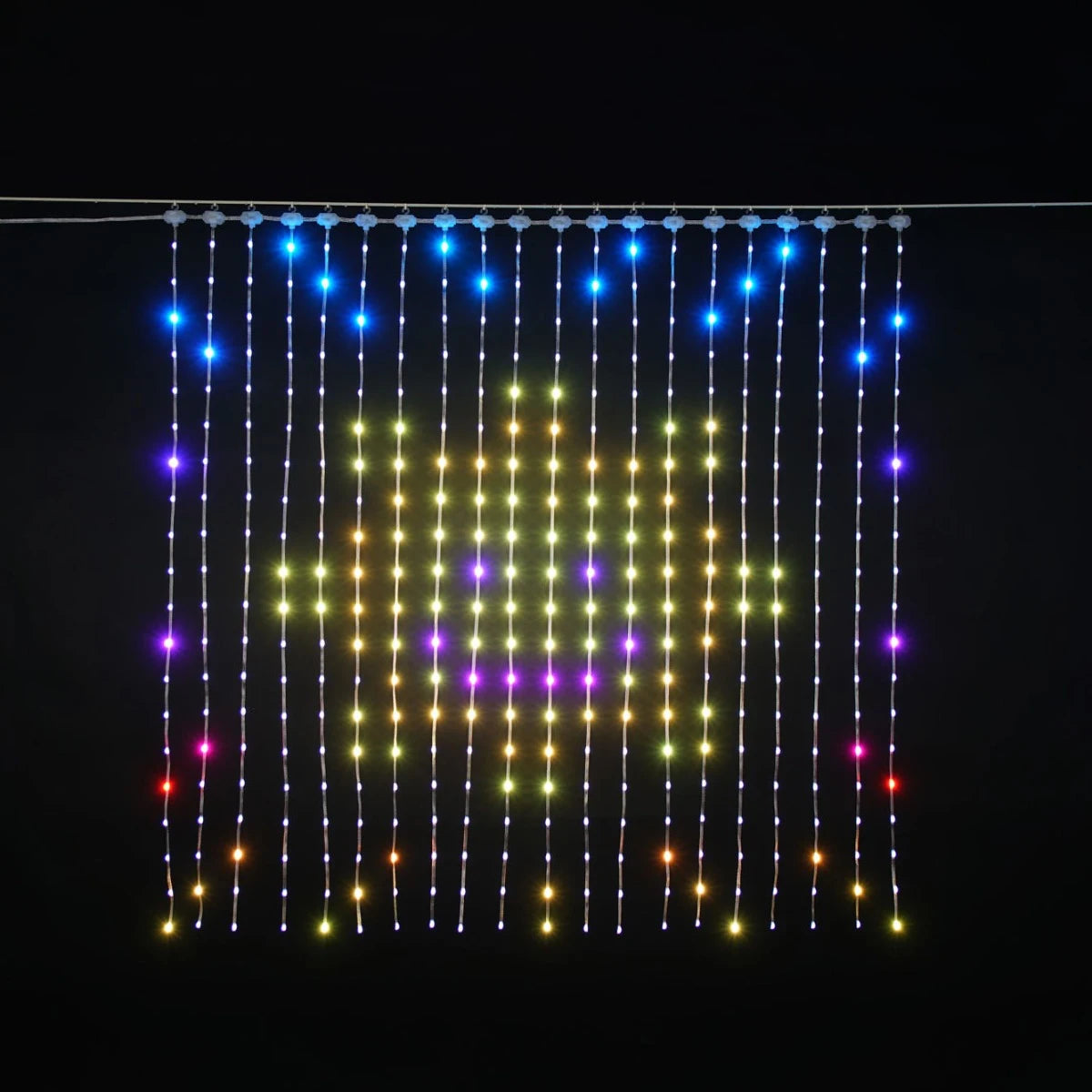 Instalatie turturi Craciun, smart, Hoff iDeal, 400 LED-uri RGB, 2 x 2 m, aplicatie iDeal LED, control digital al culorilor, interior / exterior