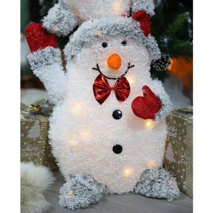 Decoratiune Craciun exterior om de zapada, Hoff, 70 LED-uri, lumina calda, alimentare curent electric, H 107 cm
