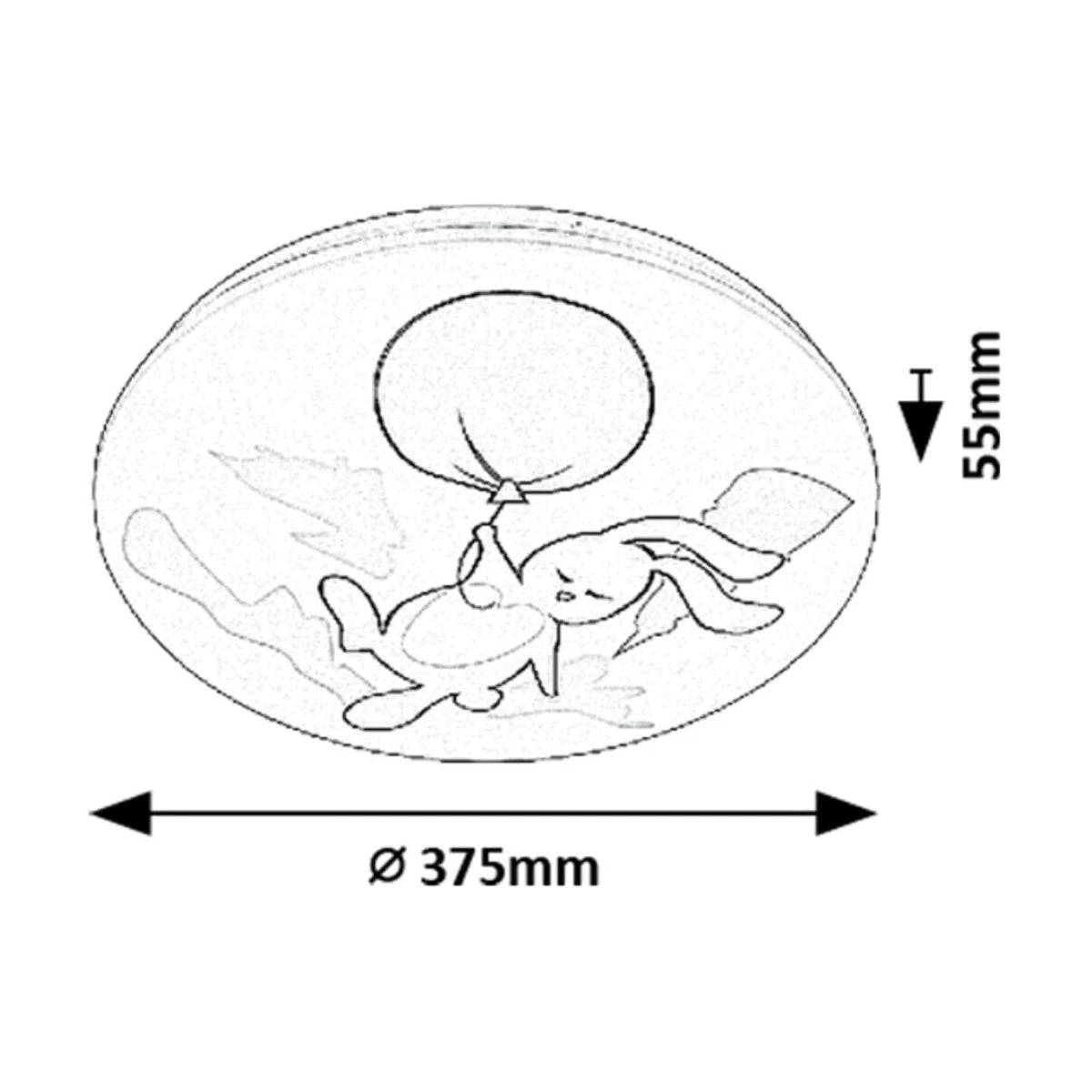 Plafoniera LED Hopply, 24 W, 1440 lm, lumina calda, multicolor, modern