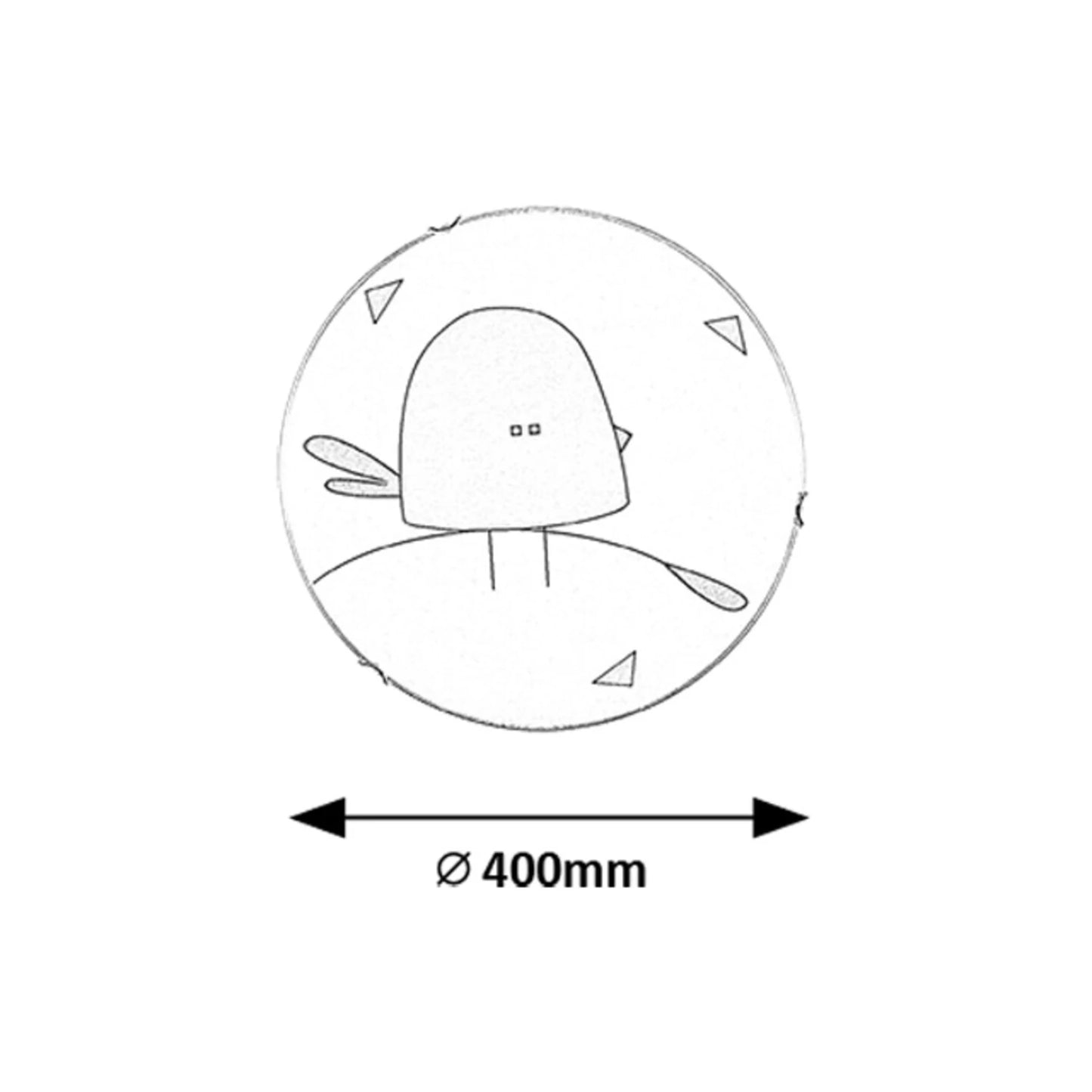 Plafonieră Fowly, 2 x E27, multicoloră, modernă