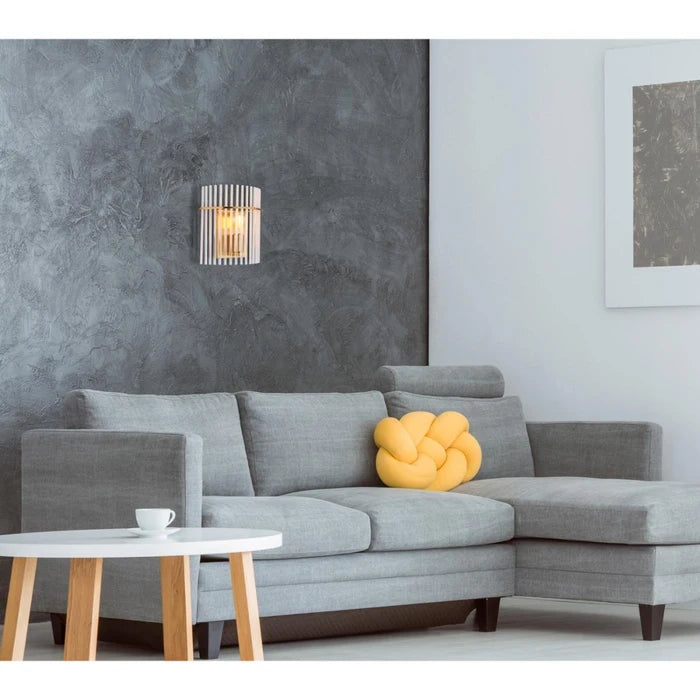 Aplica Gorley, 1 x E27, auriu + opal, clasic