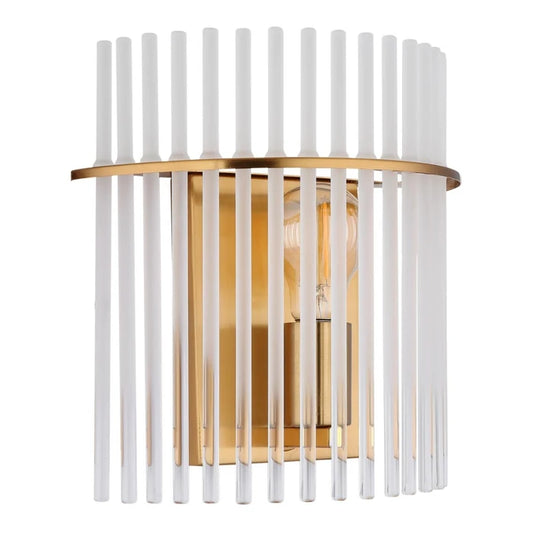 Aplica Gorley, 1 x E27, auriu + opal, clasic