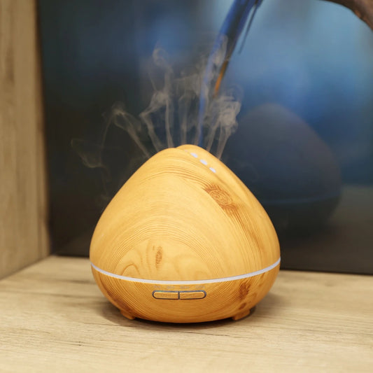 Difuzor aromaterapie ultrasonic Paxton AD-7MD, 400 ml, 14 W, functie Mist, functie Light, stejar deschis