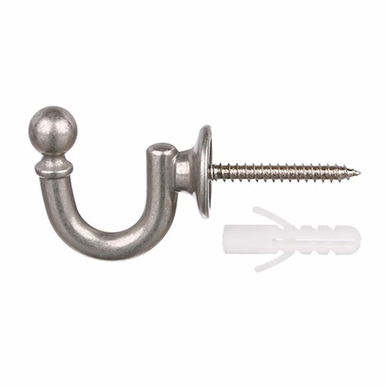 Carlig metal prindere perdea/draperie, 35 mm, argintiu