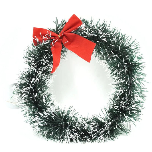 Coronita de Craciun, cu beteala si fundita, Ø 20 cm, verde