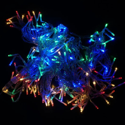 Instalatie de Craciun, tip perdea, 200 LED-uri, 1.8 x 2 m, lumina multicolora