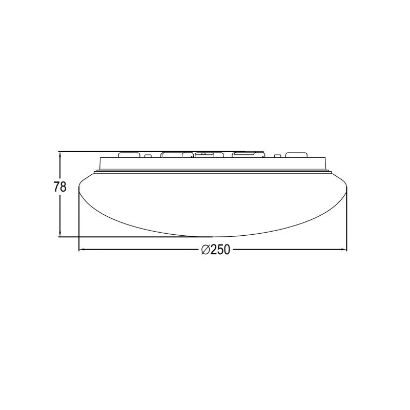 Plafoniera LED, exterior, 10W, 1100 lm, lumina neutra, 4000K, IP44, alb