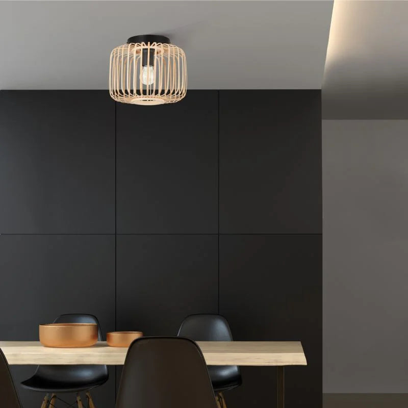 Plafoniera Inspire Pecan, 1 x E27, 50W, bej bambus