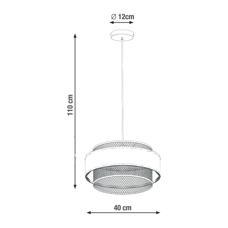 Pendul Ottomane, 1 x E27, 40W, negru