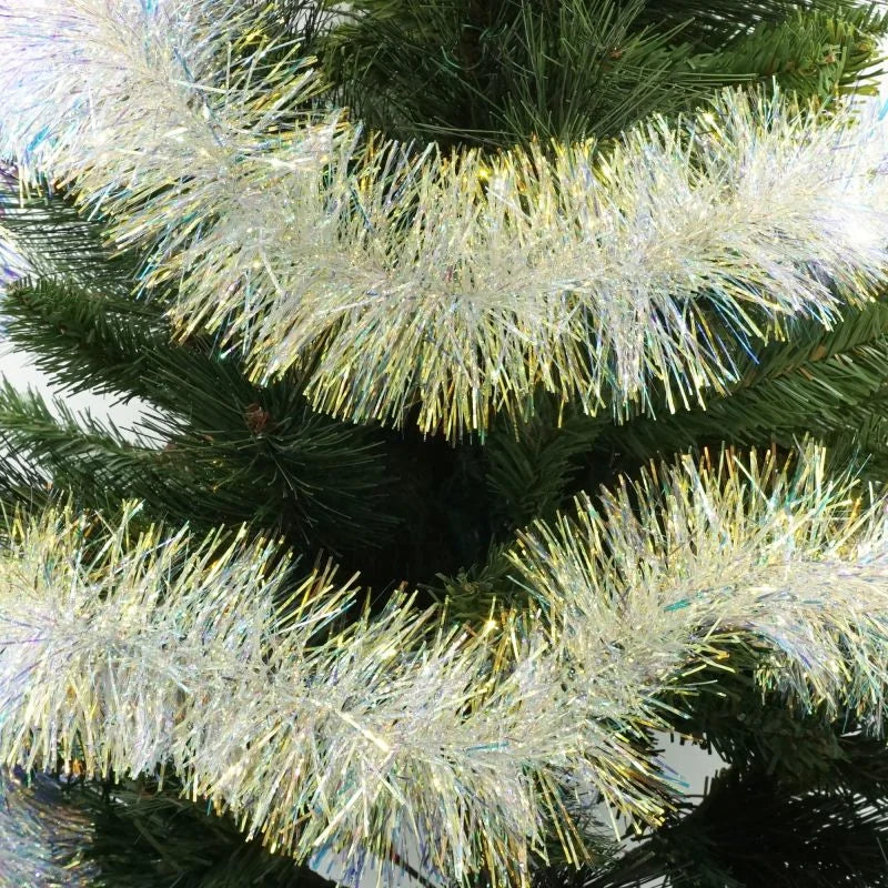 Beteala brad, PVC, Ø 9 cm, lungime 2 m, argintiu