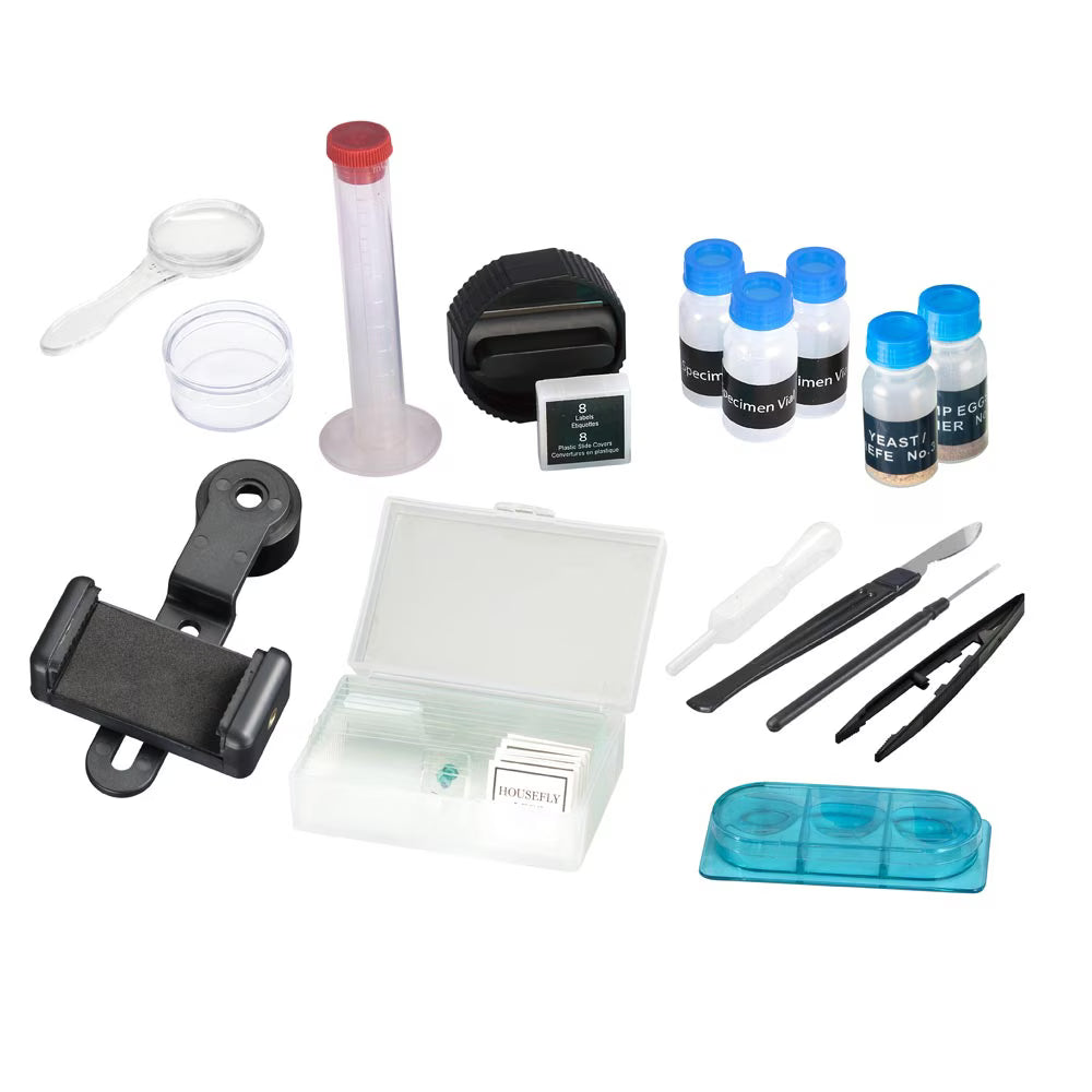 Microscop optic National Geographic Biolux Student 40x-800x, 6 ani+, galben