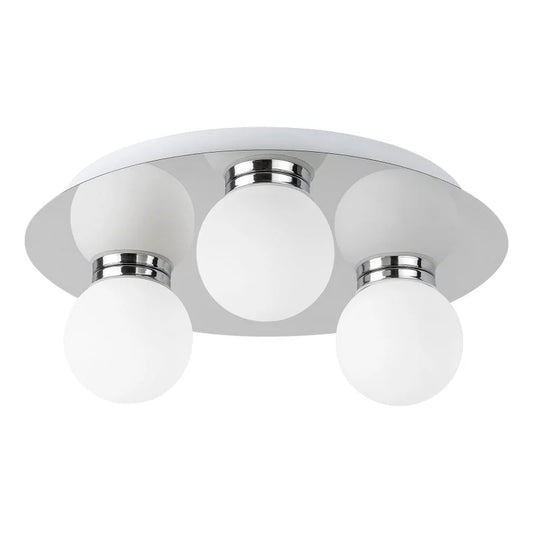 Plafoniera pentru baie Becca, 3 x G9, 28 W, IP44, crom, rotund