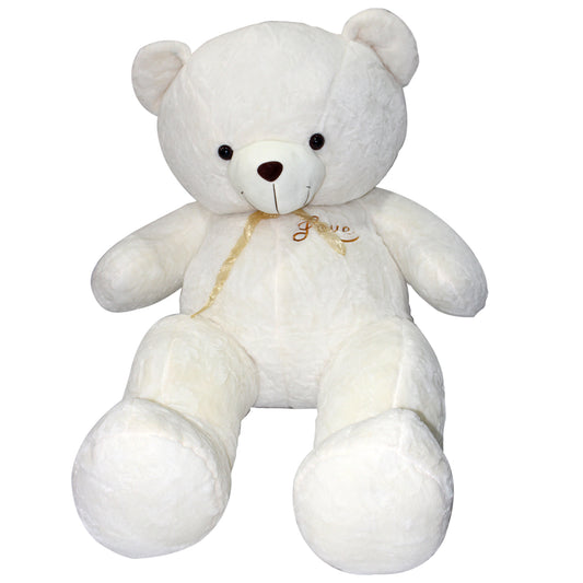 Jucarie de plus, Urs gigant, Inaltime 160 cm, Alb perlat