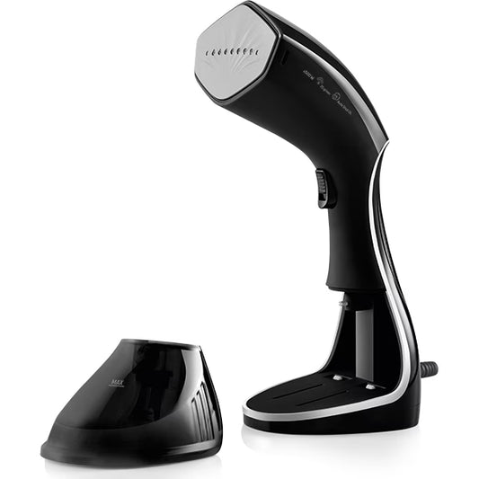 Aparat de calcat vertical BEKO HygieneShield STM4116B, 1600W, 25g/min, 230ml, talpa ceramica, negru