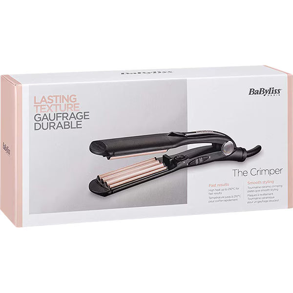 Placa pentru creponat parul BABYLISS 2165CE, 210 grade, invelis ceramic, negru