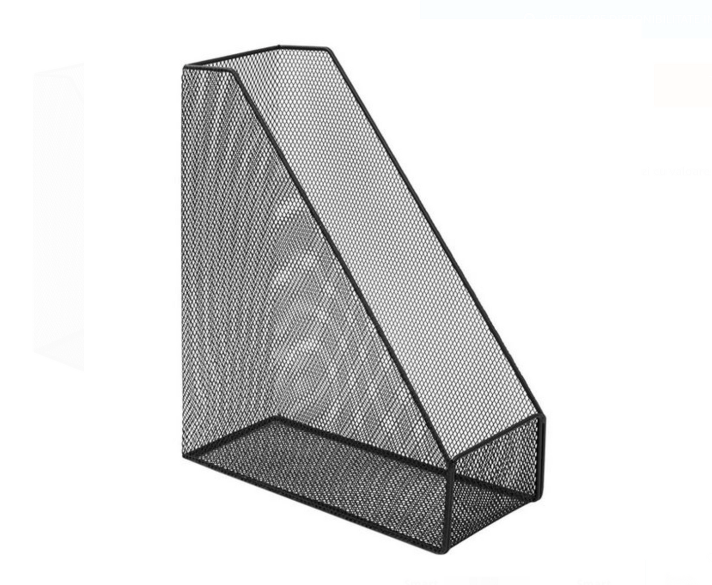 Suport Reviste & Documente Metalic Negru