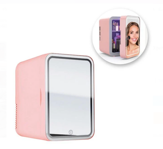 Mini Frigider cu Oglinda & LED pentru Cosmetice 23,5x14x13cm - 4L