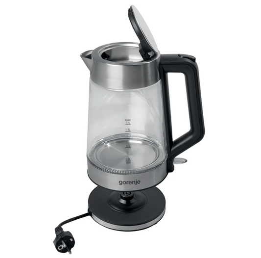 Fierbator apa GORENJE K17GED, 1.7l, 2200W, argintiu-negru