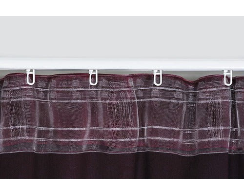 Draperie semiopacă cu rejansă Solevito Castellano bordo 140x260 cm