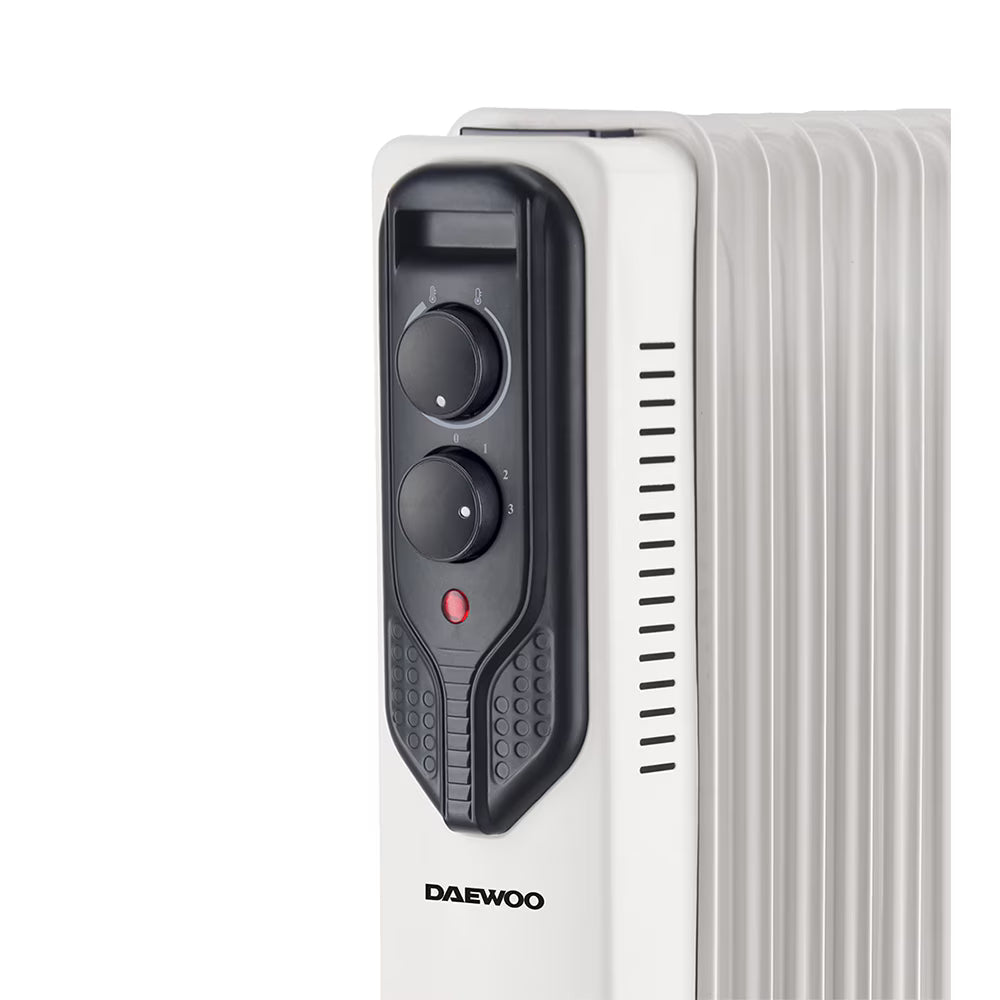 Calorifer electric DAEWOO DOH9W, 9 elementi, 3 trepte putere, 2000W, alb