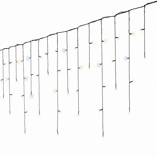 Instalatie de Craciun, tip turturi, cu 175 LED-uri, lungime 7.5 m, lumina alb cald