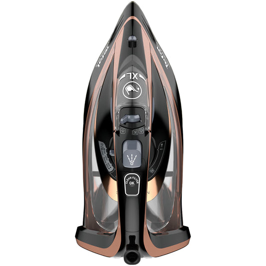 Fier de calcat TEFAL Ultimate Pure FV9845E0, 3000W, 260g/min, 350ml, talpa Durilium AirGlide, maro-negru