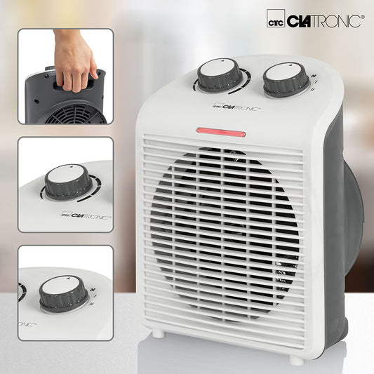 Aeroterma CLATRONIC HL3761, 2 trepte viteza, 2000W, argintiu