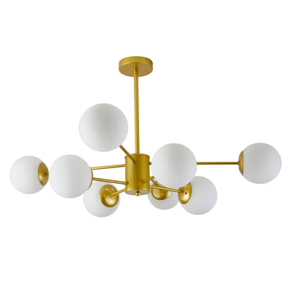 Pendul Lace, 8 x E27, 60 W, IP20, auriu