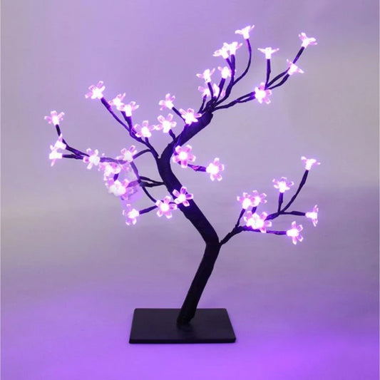 Decoratiune copac cu 48 LED-uri violet