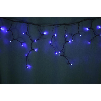 Instalatie Turturi Craciun, Hoff Net, 108 + 12 LED-uri, lumina albastra + flash, 4.5 x 0.5 m, interior / exterior