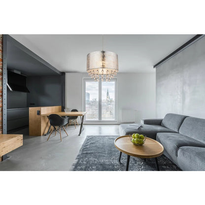 Pendul Amy, 1 x E27, cristalele acrilice, argintiu, modern