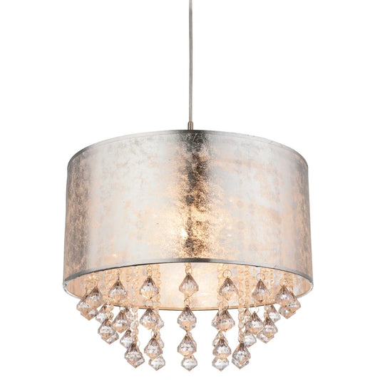 Pendul Amy, 1 x E27, cristalele acrilice, argintiu, modern