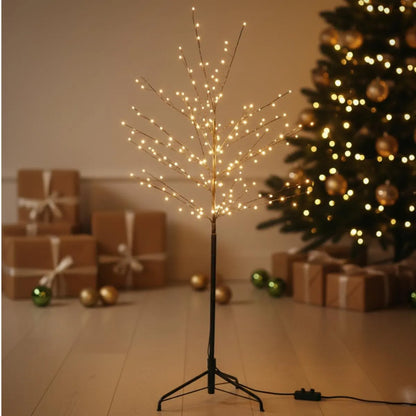 Copac decoratiune 192 microLED-uri cu lumina calda, 150 cm, alimentare priza