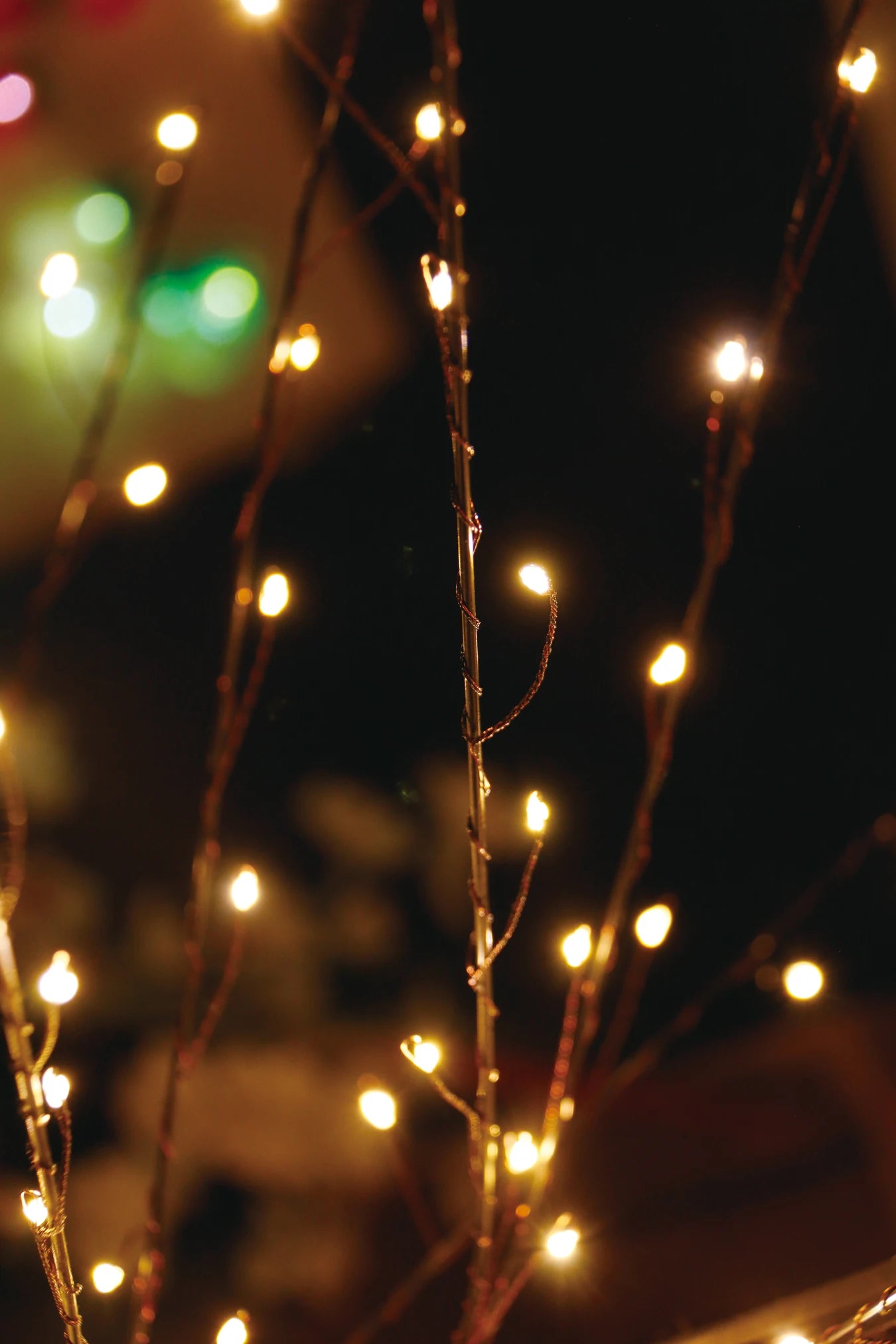 Copac decoratiune 192 microLED-uri cu lumina calda, 150 cm, alimentare priza