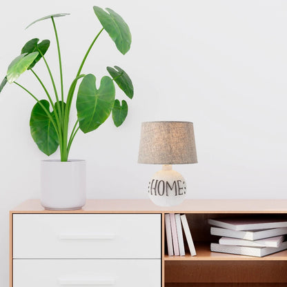 Veioza Home, 1 x E14, bej + alb, modern