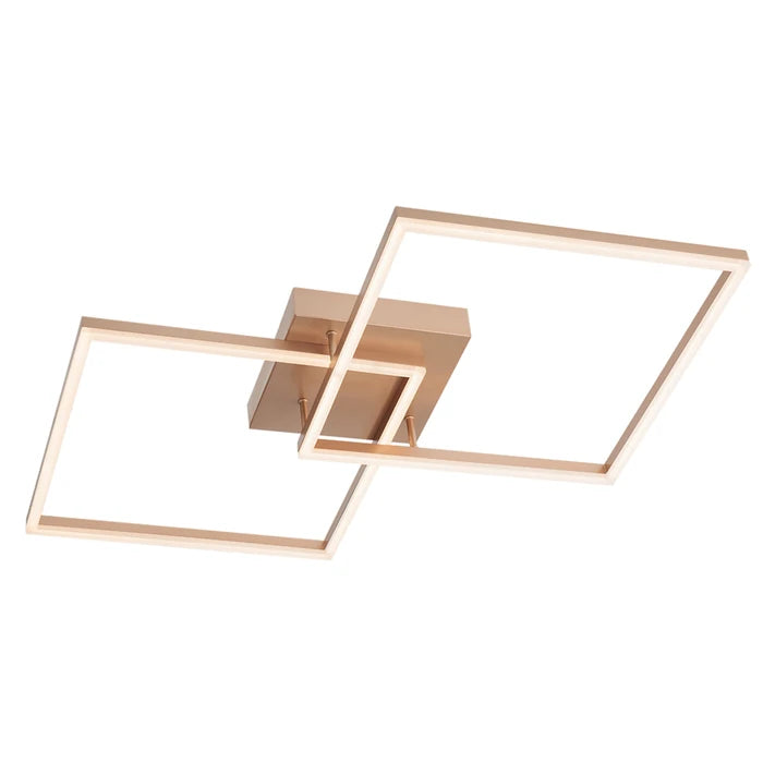 Plafoniera LED Klee, 54 W, lumina calda, dimabil, auriu mat + acril satinat, modern