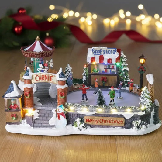 Decoratiune muzicala cu loc de joaca, 18 LED-uri