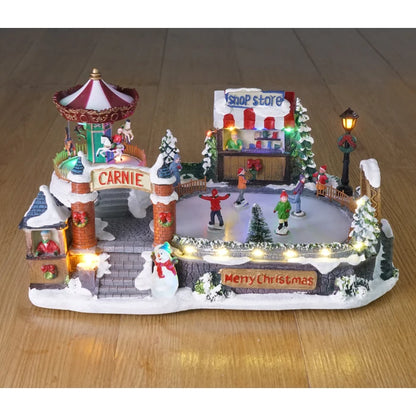 Decoratiune muzicala cu loc de joaca, 18 LED-uri
