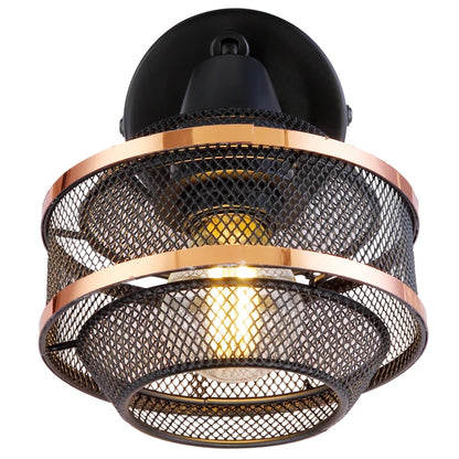 Aplica Bellona, 1 x E14, negru + auriu, modern