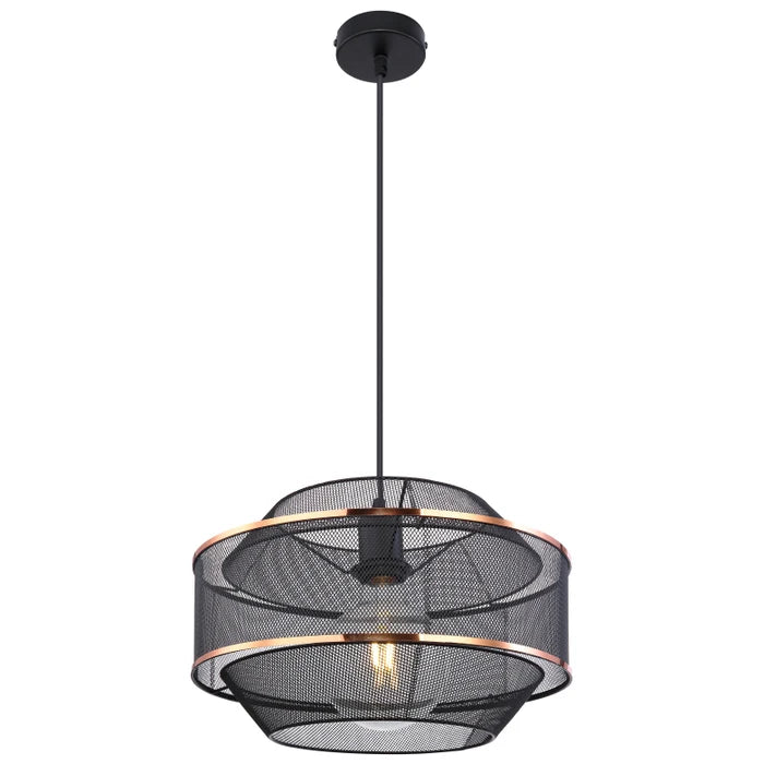 Pendul Bellona, 1 x E27, negru + auriu, modern