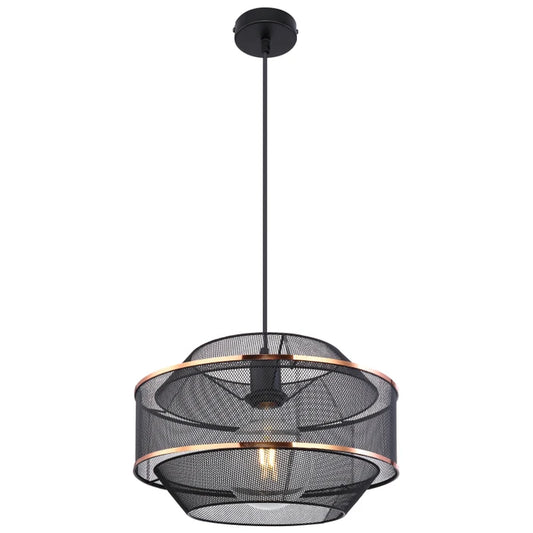 Pendul Bellona, 1 x E27, negru + auriu, modern