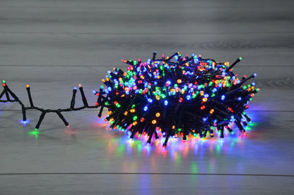 Instalatie brad Craciun snake, Hoff, 700 LED-uri, lumina multicolora, 14 m, controler, interior/exterior