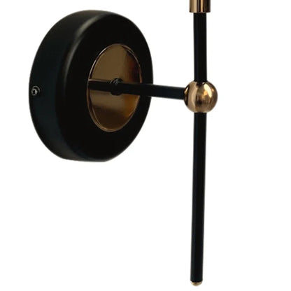 Aplica Arms, 1 x E14, negru + ambra, modern