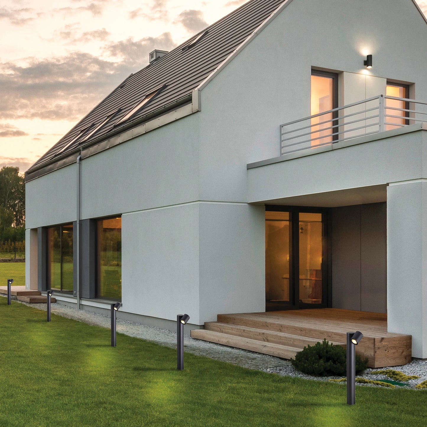 Aplica exterior Spot 2, 2 x GU10, negru, modern