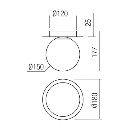 Plafoniera Haiku, 1 x E14, alama + alb, modern