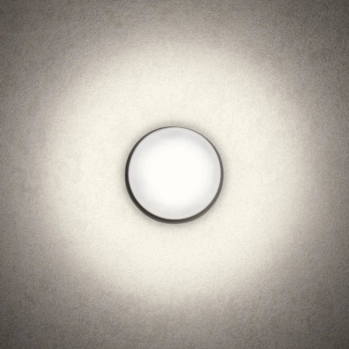 Plafoniera / aplica exterior cu LED Urania, 10 W, 860 lm, lumina calda, antracit + opal, modern